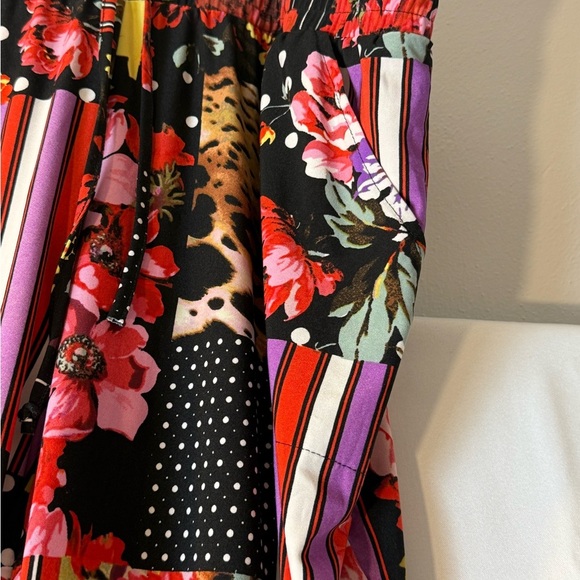 Attitudes by Renee Red and Pink Boxy Button Down Blouse - Picture 15 of 16